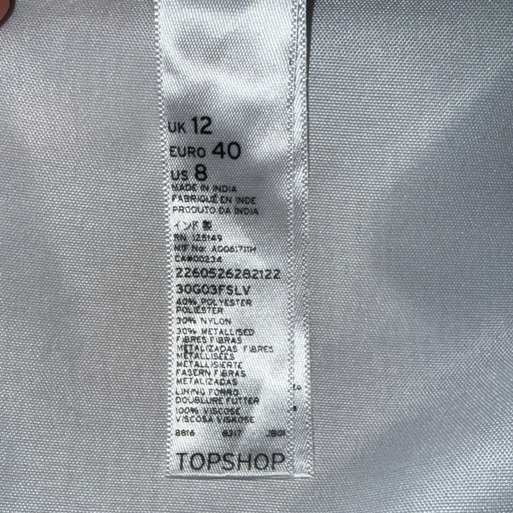 Topshop Silver Sequin Cropped Halter Tank - Picture 9 of 12